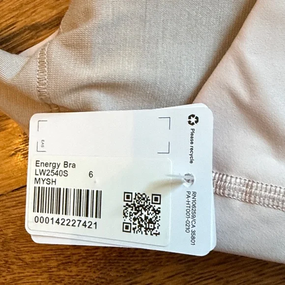 Lululemon Light Pink Energy Bra - Picture 3 of 3